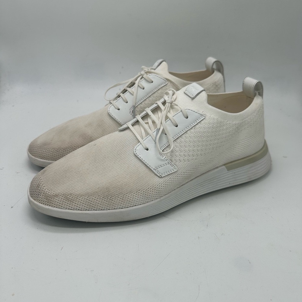 Wolf & Shepherd White Swiftknit Plain Toe Derby Shoes Mens Size 11